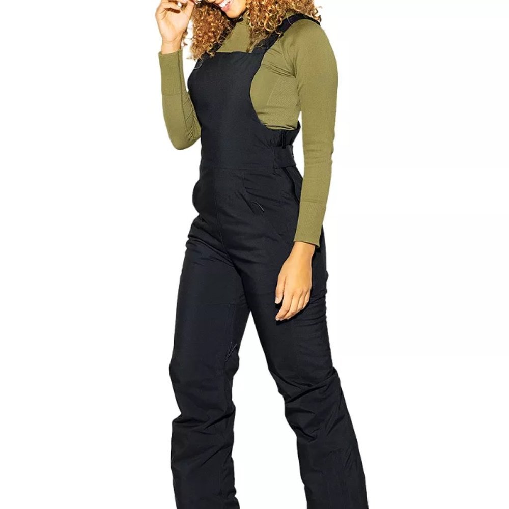 Halfdays Black Carson Bib Waterproof Winter Overalls (Small Womens)